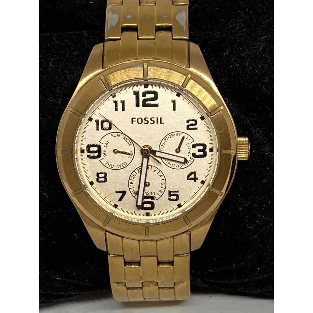 Fossil Classic BQ1411 Women's Rose Gold Stainless Steel Analog Dial Watch JK533